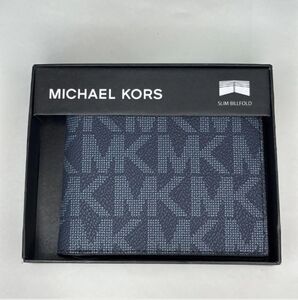 Michael Kors Blue Slim Billfold Wallet